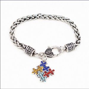 Support Autism Awareness ! Puzzle piece Bracelet